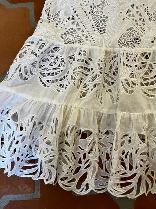 Catherine Malandrino Lace Embroidery Dress White Size 6 - Picture 8 of 8